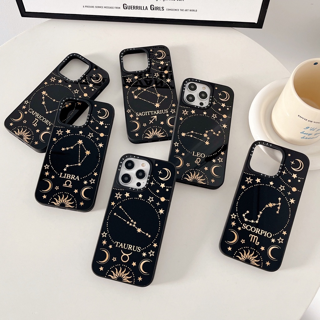 【The Zodiac】casetify เคสโทรศัพท์มือถือกระจก กันกระแทก ลายราศี สําหรับ