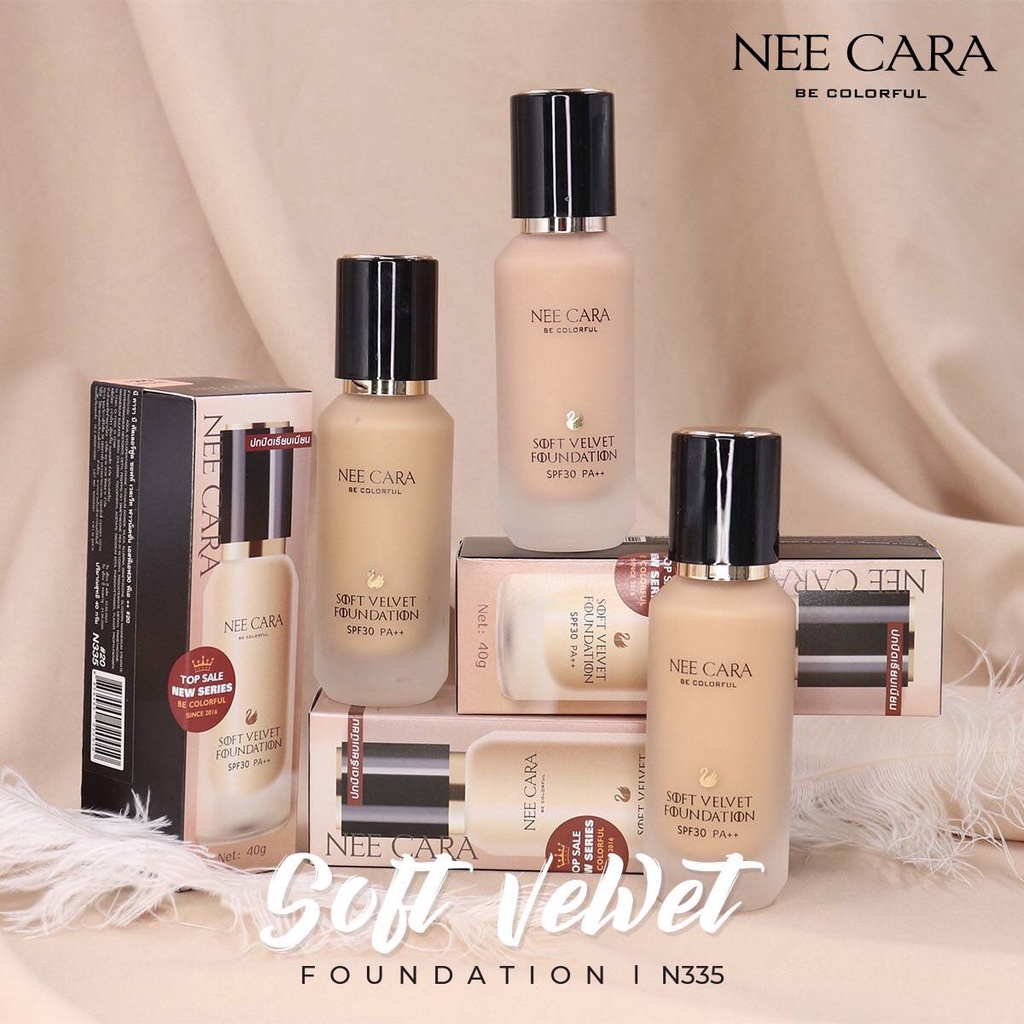 nee-cara-soft-velvet-foundation-spf30-pa-n335-นีคาร่า-ซอฟท์-เวลเว็ท-ฟาวน์เดชั่น-รองพื้น-x-1-ชิ้น-abcmall