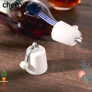 Cherry3 จุกไม้คอร์กปิดขวดไวน์ ซิลิโคน ABS สีขาว แดง ใช้ซ้ําได้ สําหรับปาร์ตี้