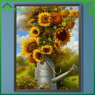 【Doub X ✮】ภาพวาดปักเพชร ทรงกลม ลาย Sonnenblume 5D DIY สําหรับตกแต่งบ้าน ✮