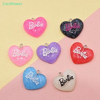 &lt;Cardflower&gt; พวงกุญแจเรซิ่น จี้รูปหัวใจ และตัวอักษร ประดับกลิตเตอร์ สําหรับตกแต่งกระเป๋า เครื่องประดับ Diy จํานวน 10 ชิ้น