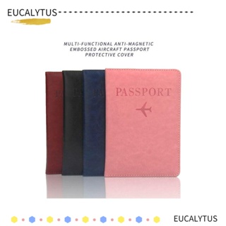 Eutus กระเป๋าสตางค์ กระเป๋าใส่หนังสือเดินทาง บัตรเครดิต แบบบางพิเศษ RFID