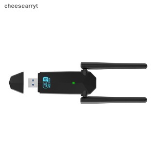 Chee อะแดปเตอร์การ์ดเครือข่ายไร้สาย 1800Mbps WiFi 6 USB 3.0 WiFi6 Dongle USB LAN Ethernet Dual Band 2.4G 5.8G สําหรับ PC แล็ปท็อป Win 10 EN