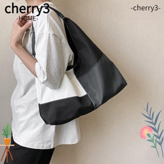 Cherry3 กระเป๋าสะพายไหล่ลําลอง ผ้าแคนวาส ความจุขนาดใหญ่ แฟชั่นสําหรับสตรี