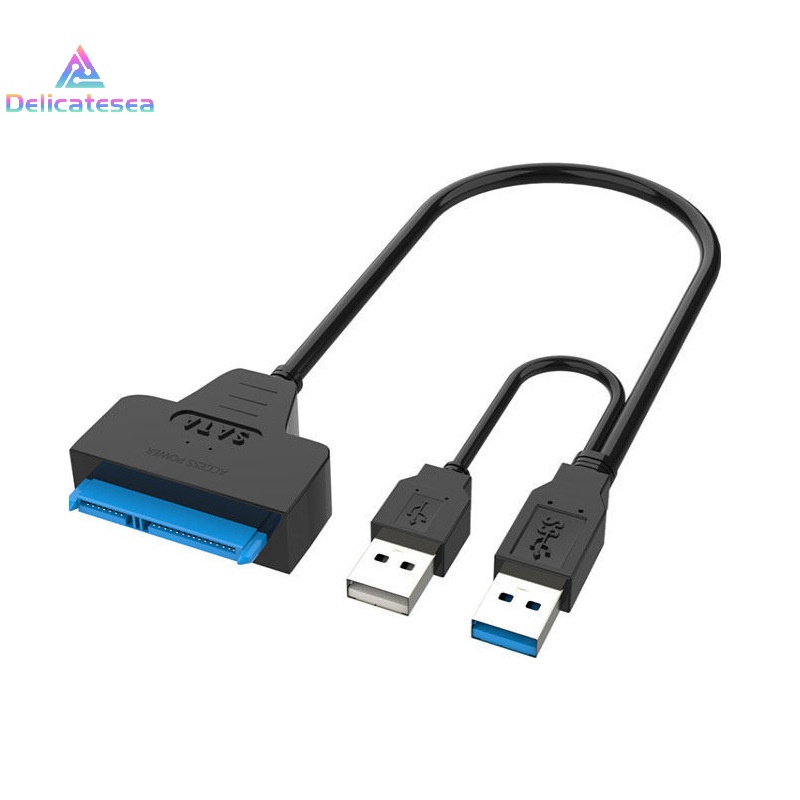 delicatesea-อะแดปเตอร์สายเคเบิล-sata-เป็น-usb2-0-up-เป็น-6-gbps-7-15-22-pin-สําหรับฮาร์ดไดรฟ์ภายนอก-ssd-hdd-sata-iii-sata-3-2-5-นิ้ว