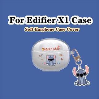 【คุณภาพสูง】เคสหูฟังนิ่ม แบบใส ลายการ์ตูนกระต่าย ดาว สําหรับ Edifier X1 X1