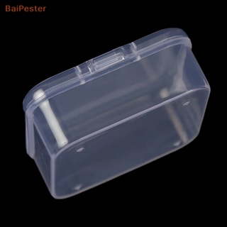 [BaiPester] กล่องใส ทรงสี่เหลี่ยม ขนาดเล็ก สําหรับใส่เครื่องประดับ ลูกปัด ของจิปาถะ 3 ชิ้น