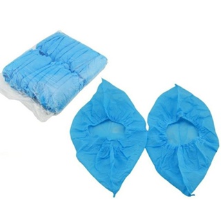 Plastic Material Disposable Shoes Covers With Elastic Band Breathable Cover