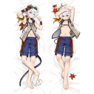 Genshin Impact Bennett ปลอกหมอน คอสเพลย์ กอดร่างกาย ปลอกหมอนยาว Dakimakura เครื่องแต่งกาย Otaku โยนปลอกหมอน