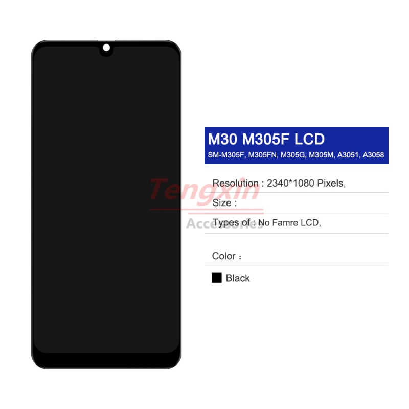 อะไหล่หน้าจอสัมผัสดิจิทัล-lcd-m30-6-4-นิ้ว-แบบเปลี่ยน-สําหรับ-samsung-galaxy-m30-2019-m305-m305f-m305g