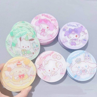 Sanrio แผ่นรองแก้วอะคริลิค กันลื่น ลาย Mymelody Kuromi Pochacco Cinnamoroll Pom Pom Purin