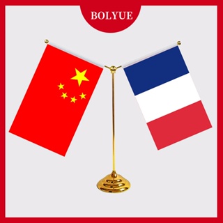 ประเทศไทย ธงชาติจีน ธงชาติฝรั่งเศส สําหรับตกแต่งโต๊ะทํางาน ห้องประชุม