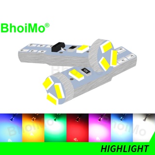 Bhoimo แผงหน้าปัด Led T5 W3W 5SMD 3014 17 73 74 ไฟแสดงสถานะภายในรถยนต์ ไฟนีโอ เกจวัดด้านข้าง แผงหลอดไฟ สัญญาณเตือน ไฟสัญญาณเตือน รถจักรยานยนต์ DC12V