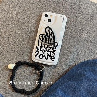 Air Cushion Simple Graffiti English Phone Case for Iphone13 Phone Case for iPhone 11/12pro Apple 14 Bracelet Xsmax/XR Bracket 7P/8P