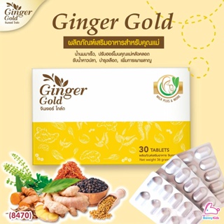 (8470) Milk Plus &amp; More (มิลค์ พลัส แอนด์ มอร์) Ginger Gold จินเจอร์โกลด์ วิตามินเพิ่มน้ำนม บำรุงน้ำนม มีวิตามินและDHA