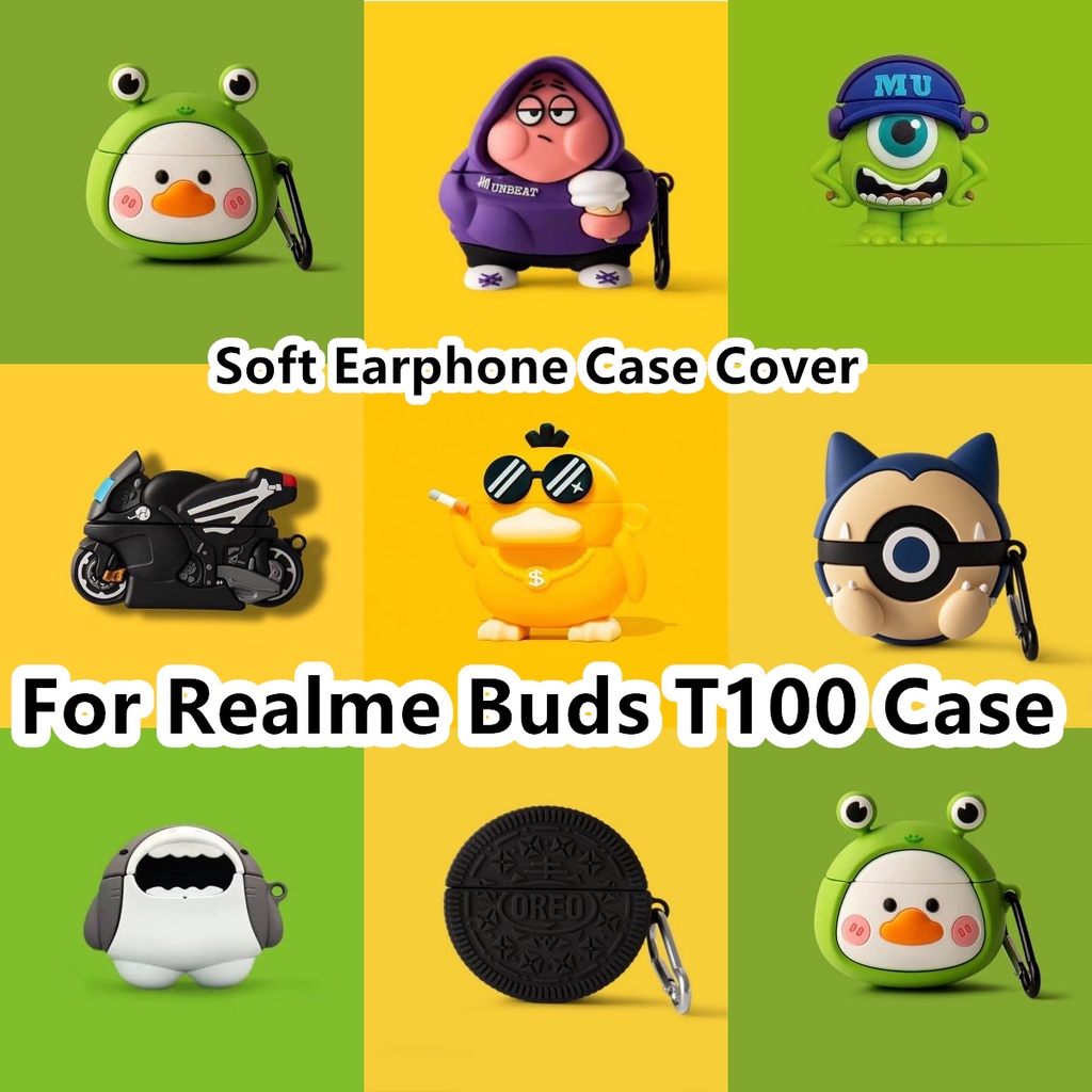 ส่วนลด-เคสหูฟัง-แบบนิ่ม-ลายการ์ตูน-สําหรับ-realme-buds-t100-realme-buds-t100