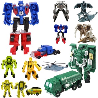 ของเล่นฟิกเกอร์หุ่นยนต์ Transformation Robot Transformation Car Optimus Prime Bumblebee สําหรับเด็กผู้ชาย และผู้หญิง 0-6 ปี