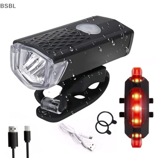 Bsbl ชุดไฟฉาย LED ชาร์จ USB อุปกรณ์เสริม สําหรับรถจักรยาน MTB