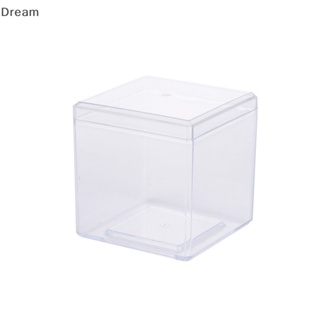 &lt;Dream&gt; กล่องพลาสติกใส ทรงสี่เหลี่ยม ขนาดเล็ก พร้อมฝาปิด สําหรับใส่ของขวัญ 1 ชิ้น