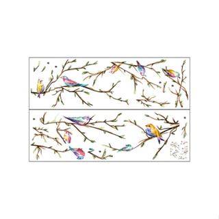 สติกเกอร์ ลายนก หลากสีสัน สําหรับติดตกแต่งประตู หน้าต่าง ห้องนั่งเล่น ห้องนอน ห้องน้ํา สํานักงาน DIY
