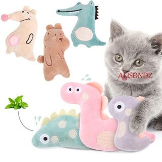 ALISONDZ Pet Catnip Pillows Claws Thumb Bite Dog Teeth Toys Cat Crinkle Toys Soft Plush Rattle Sound Funny Indoor Kitten Teething Chew Toy