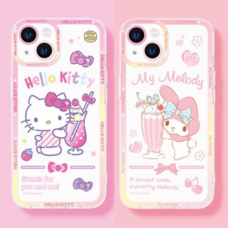 เคสโทรศัพท์มือถือ แบบนิ่ม ลายการ์ตูนคิตตี้ เมโลดี้ สีโปร่งใส สําหรับ Case Samsung Galaxy A05 A05S A21S A03 A72 A20S A03S A02S A71 A11 A02 A20 A30 A32 A13 A12 A30S A50 A50S A7 2018 A10S A04 A04S A52 A52S A31 A53 A51 M11 M12 M02 A23