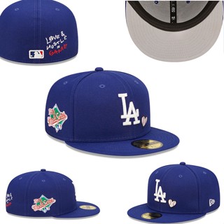 Mlb หมวกเบสบอล กันแดด ปักลาย LA Los Angeles Dodgers สไตล์ฮิปฮอป อเมริกัน