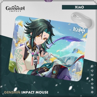 Kawaii แผ่นรองเมาส์เล่นเกม กันลื่น ขนาดเล็ก ลายการ์ตูนอนิเมะ Genshin Impact Series Hu Tao Xiao Zhongli Venti Kazuha Klee สําหรับคอมพิวเตอร์ แล็ปท็อป [BL]