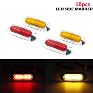 10 ชิ้น ไฟเตือน LED สินค้ารถยนต์ ไดโอด ไฟรถพ่วง รถบรรทุก สีส้ม สีขาว สีแดง LED ไฟหรี่ด้านข้าง สําหรับอุปกรณ์เสริมในรถยนต์