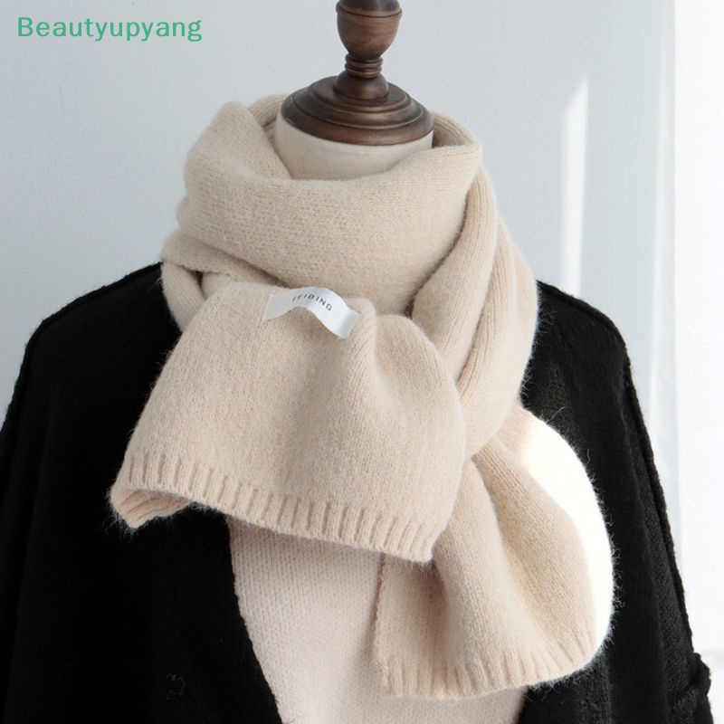 beautyupyang-ผ้าพันคอ-ผ้าถัก-ขนนิ่ม-สีพื้น-ให้ความอบอุ่น-แฟชั่นฤดูใบไม้ร่วง-ฤดูหนาว-สําหรับผู้หญิง