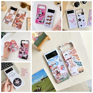 เคสโทรศัพท์มือถือ ลายการ์ตูนดอกไม้ กันกระแทก สําหรับ Samsung Galaxy Z Flip4 Z Flip3 Z Flip4 Z Flip3