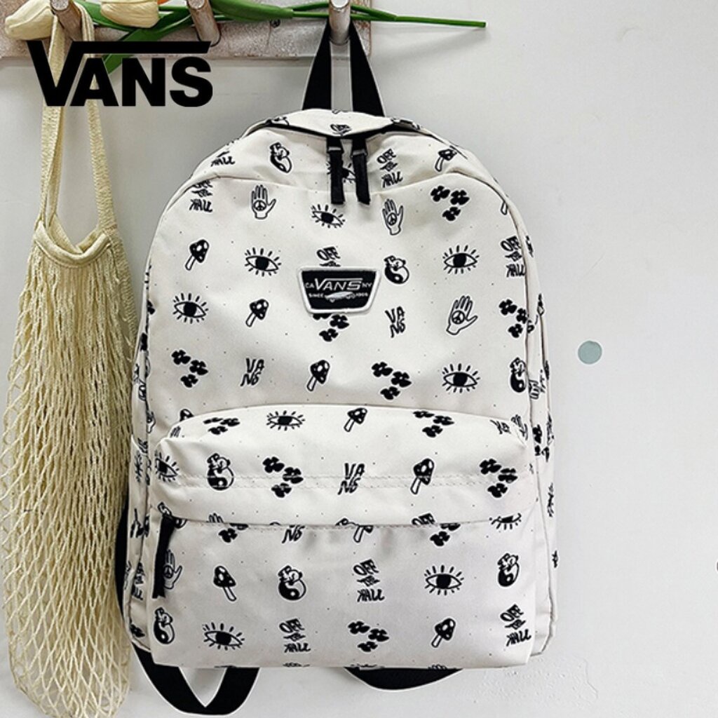 กระเป๋าเป้-vans-realm-white-canvas-backpackของแท้-พร้อมส่ง-จากไทย