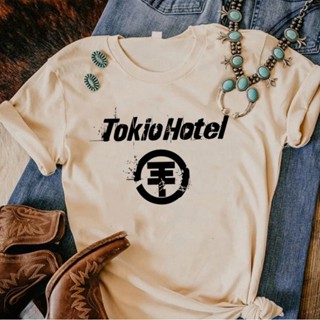 เสื้อยืด พิมพ์ลายกราฟฟิค Tokio Hotel สไตล์ญี่ปุ่น สําหรับผู้หญิง y2k