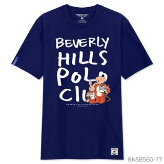 hot [S-5XL]Beverly Hills Polo Club เสื้อยืดคอกลมแขนสั้น Classic Bear รุ่น ผ้าฝ้ายคอตตอนสูง สำหรับผู้ชายและผู้หญิงBH0002