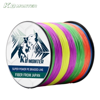 Kbmonter สายเบ็ดตกปลา PE ถัก 300 ม. 500 ม. 1000 ม. 12 เส้น