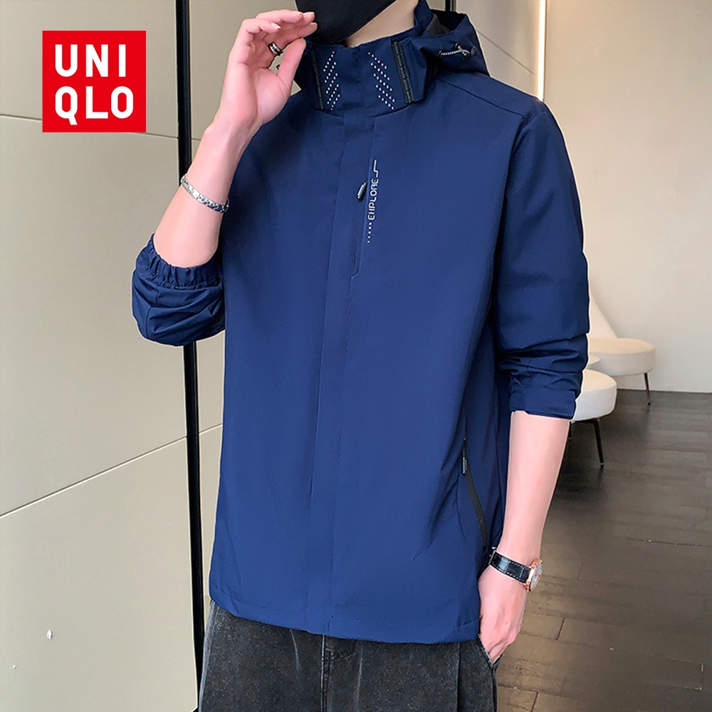 uniqlo-เสื้อแจ็กเก็ต-มีฮู้ด-กันน้ํา-กันลม-คุณภาพสูง-แฟชั่นฤดูใบไม้ผลิ-และฤดูใบไม้ร่วง-สําหรับผู้ชาย-2023