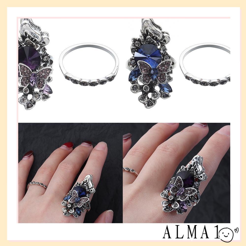 alma-ชุดแหวนอเมทิสต์-เครื่องประดับ-แหวนแต่งงาน-แหวนผีเสื้อ