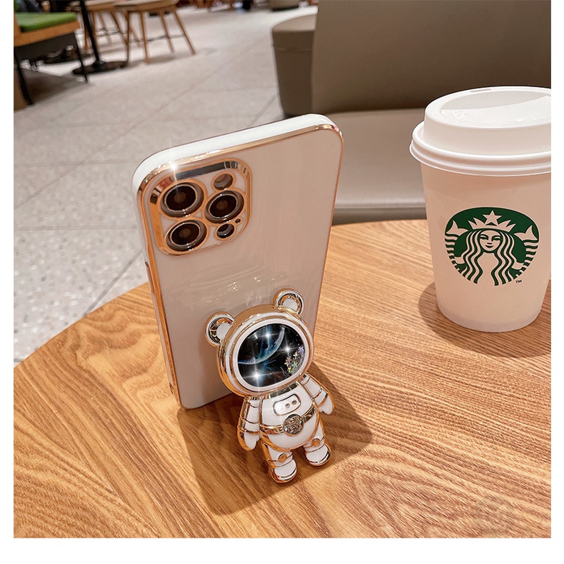 เคสโทรศัพท์มือถือ-ซิลิโคน-มีทรายไหล-ลายนักบินอวกาศ-พร้อมขาตั้ง-สําหรับ-samsung-galaxy-a14-a24-a34-a54-a04-a04s-a04e