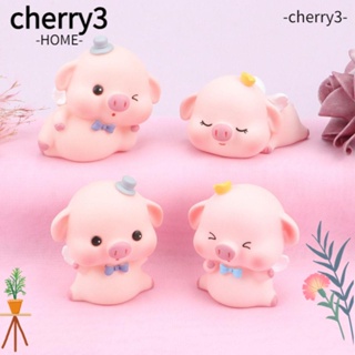 Cherry3 เครื่องประดับแฟชั่น รูปการ์ตูนหมู สําหรับตกแต่งเค้ก