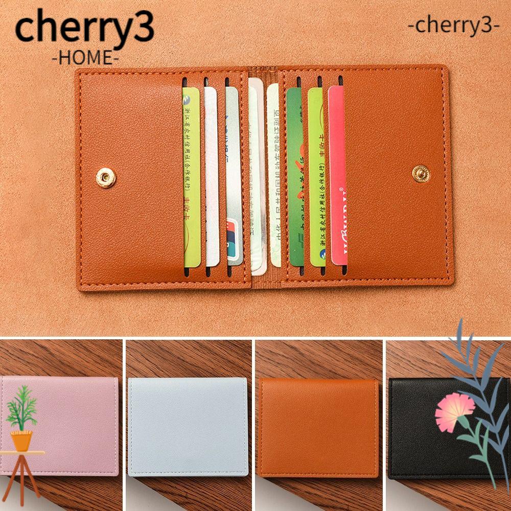 cherry3-กระเป๋าใส่บัตรประจําตัว-บัตรประจําตัว-หนัง-pu-แบบบางพิเศษ-บางพิเศษ-กันแม่เหล็ก-เรียบง่าย-สําหรับบัตรรถบัส