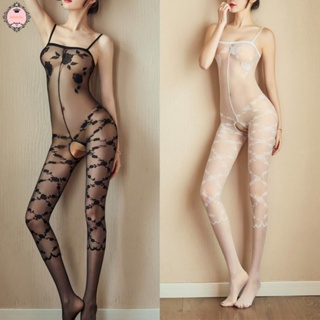Women Sexy Open Crotch Body Stocking Lingerie Thin Transparent Cosplay Bodysuit