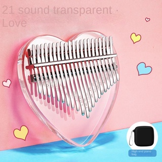 Thumb Piano เปียโนนิ้วโป้ง 21 โทนเสียง 17 โทนเสียง 24 โทนเสียง สีโปร่งใส สําหรับนักเรียนหญิง