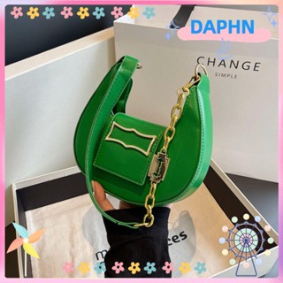 Daphs กระเป๋าสะพายข้าง หนัง PU ลําลอง จุของได้เยอะ สีพื้น แฟชั่นสําหรับผู้หญิง