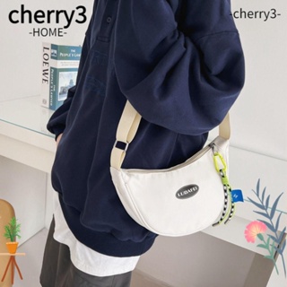 Cherry3 กระเป๋าสะพายไหล่ กระเป๋าถือ ผ้าไนล่อน น้ําหนักเบา สีพื้น แฟชั่นสําหรับสตรี
