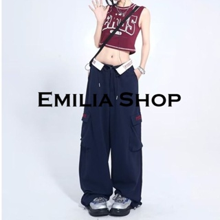EMILIA SHOP กางเกงขายาว กางเกงขายาวผู้หญิง สไตล์เกาหลี A20M0AF