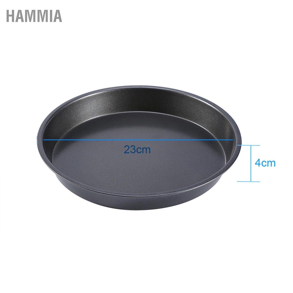 hammia-9-นิ้วเหล็กคาร์บอน-nonstick-รอบกระทะพิซซ่าเตาอบไมโครเวฟจานอบถาดพายถาดอบ
