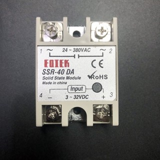 แท้ พร้อมส่ง ออกบิลได้ SSR-40DA FOTEK โซลิดสเตตรีเลย์ Solid State Relay 40DA DC TO AC