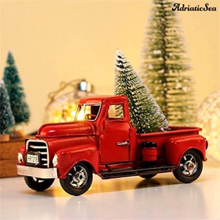 [COD]☃รถบรรทุกจิ๋ว เก๋ไก๋ โลหะ ดึงดูดสายตา คริสต์มาส สีแดง ตกแต่งรถบรรทุก สําหรับบ้าน