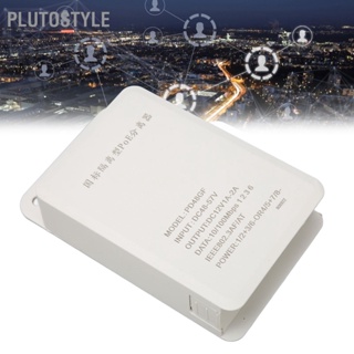 Plutostyle โมดูลจ่ายไฟ PoE Adapter สีขาวกันน้ำ Stable Transmission High Power Output 48V ถึง 12V Splitter Box สำหรับกล้อง