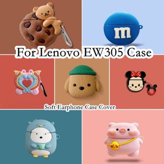 【คุณภาพสูง】เคสหูฟัง แบบนิ่ม ลายการ์ตูน สําหรับ Lenovo EW305 EW305